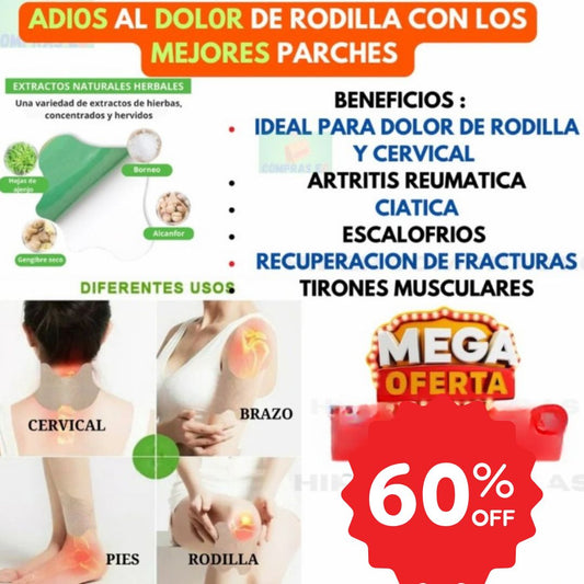 50 PARCHES PARA DOLORES DE RODILLA Y MUSCULOS 🔥60% De Descuento🔥