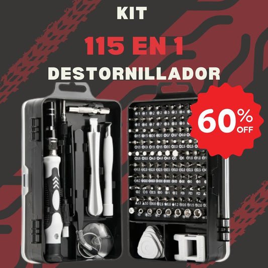 Kit 115 en 1 destornilladores HERRAMPRO® 🔥60% de Descuento🔥
