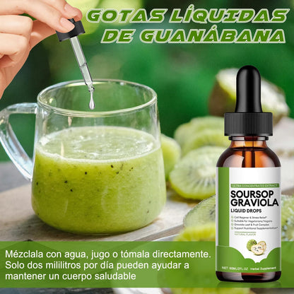 Gotas Para el cáncer y células cancerígenas de Guanábana Orgánico Oursop Graviola®