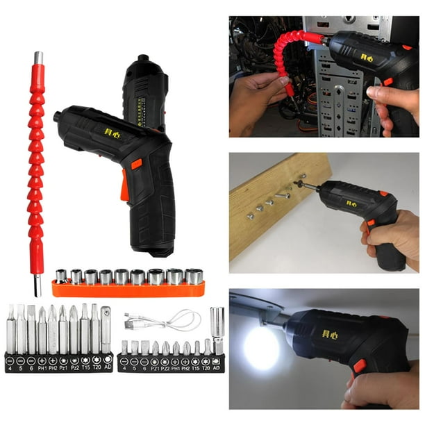 DESTORNILLADOR ELECTRICO RECARGABLE PREMIUM | KIT +45 PIEZAS 💼 CON 60% DESCUENTO🔥