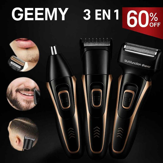 MAQUINA RASURADORA GEEMY® MULTIFUNCIONAL 3 EN 1 CON 60% DESCUENTO🔥
