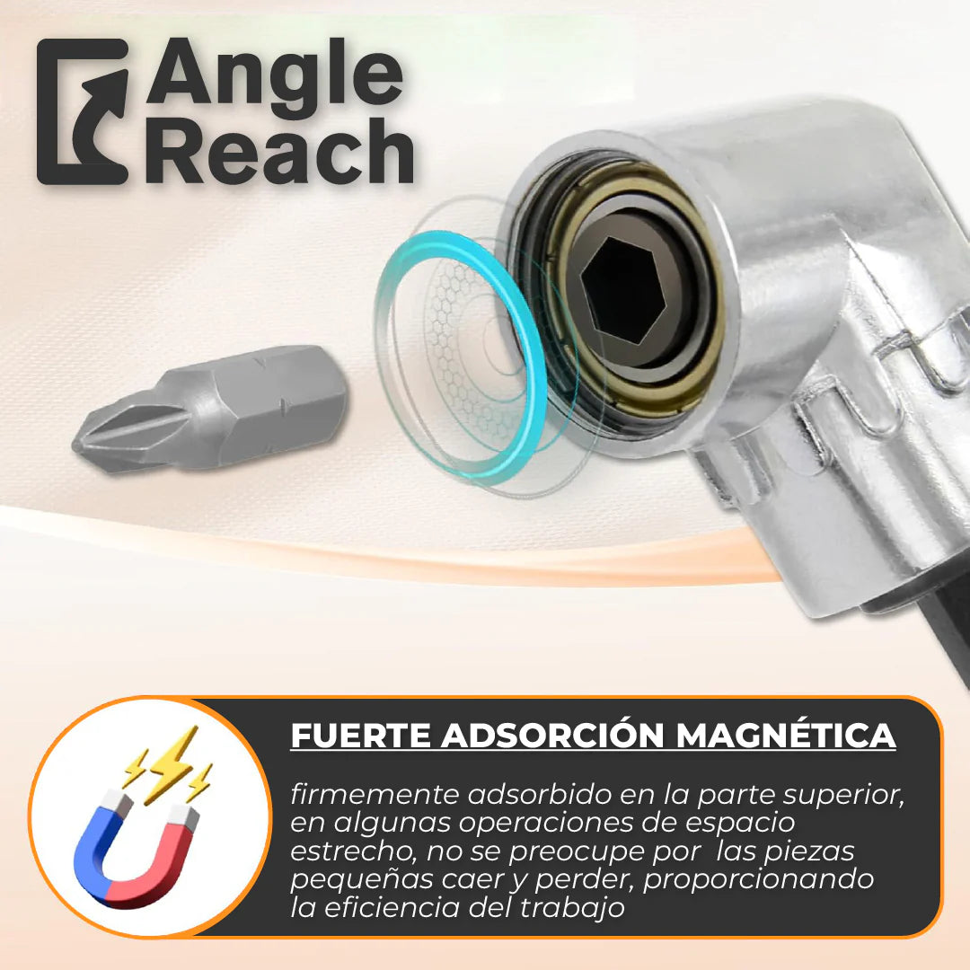 ANGLE REACH™ - Adaptador Angular de Tornillos Para Llegar a Espacios Difíciles 🔩Solo Hoy al 2x1🔩