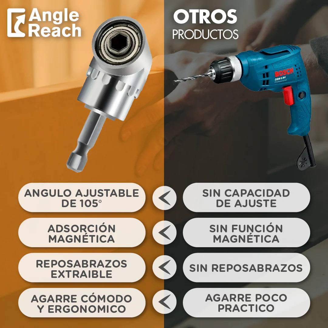ANGLE REACH™ - Adaptador Angular de Tornillos Para Llegar a Espacios Difíciles 🔩Solo Hoy al 2x1🔩