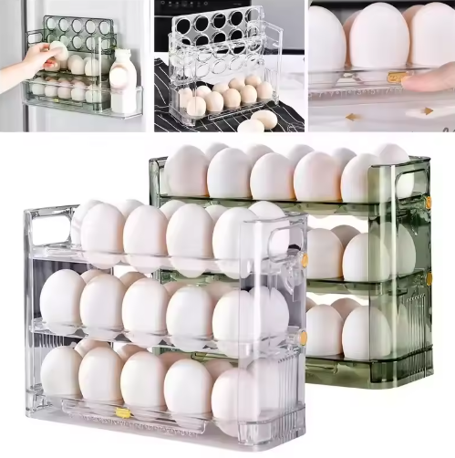 ORGANIZADOR DE HUEVO EggSpace®  ALMACENA HASTA 30 HUEVOS Y AHORRA ESPACIO🥚Oferta 2x1🥚