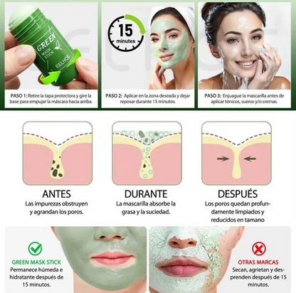 Green Mask® Mascarilla Te Verde 🔥Promoción 2x1🔥Limpieza Profunda e Hidratación al Instante