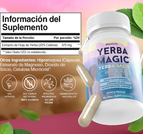 Yerba Mate Magic Capsulas Suplemento Brainista® 🔥¡60% de Descuento!🔥