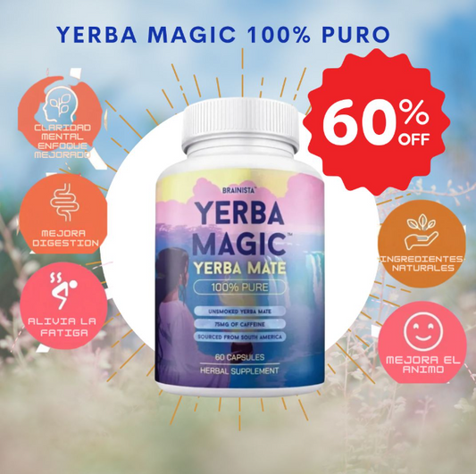 Yerba Mate Magic Capsulas Suplemento Brainista® 🔥¡60% de Descuento!🔥