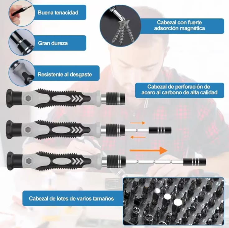 Kit 115 en 1 destornilladores HERRAMPRO® 🔥60% de Descuento🔥