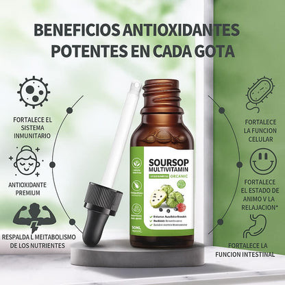 Gotas Para el cáncer y células cancerígenas de Guanábana Orgánico Oursop Graviola®