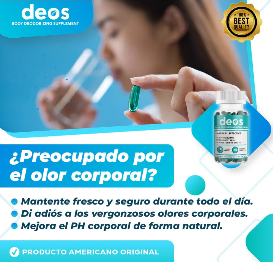 CONTROLA EL MAL OLOR DESODORANTE PLUS - DEOS®  Con 60% Descuento🔥