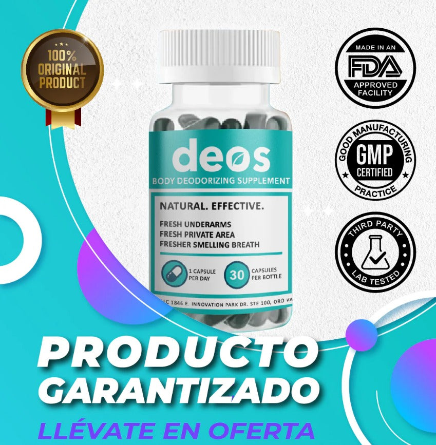 CONTROLA EL MAL OLOR DESODORANTE PLUS - DEOS®  Con 60% Descuento🔥