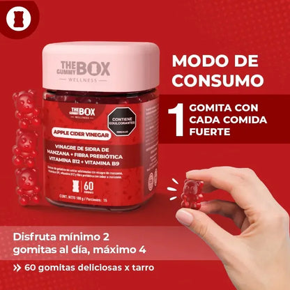 The Gummy Box® Vitamina Vinagre De Sidra De Manzana Para Controlar el Peso y la Glucosa 🔥60% Descuento🔥