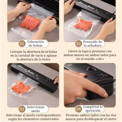 OFERTA 2X1 Máquina de Sellado al Vacío Profesional VacuumSealer®  + Rollo de Bolsas para Sellar Gratis🎁