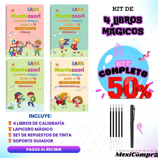 Set de 4 Cuadernos Mágicos Reutilizables