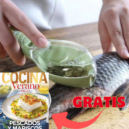 PELADOR PROFESIONAL DE ESCAMAS DE PESCADO EN SEGUNDOS + 🔥EBOOK DE RECETAS CON PESCADO GRATIS🔥