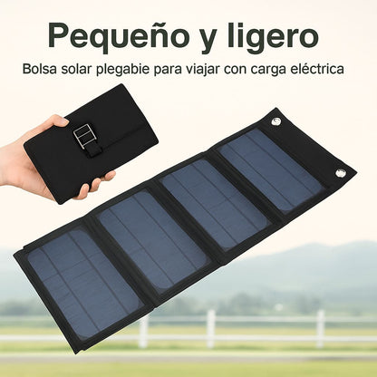 🔥Cargador Panel Solar Plegable POWERSUN® 12w Portátil Carga desde donde quieras🔥