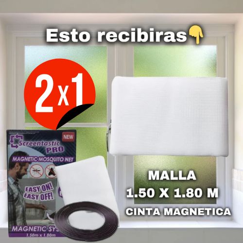 Malla  Magnética Antimoscos Screentastic® Para Ventanas y Puertas🦟Lleva 2 al precio de 1