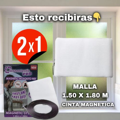 Malla  Magnética Antimoscos Screentastic® Para Ventanas y Puertas🦟Lleva 2 al precio de 1