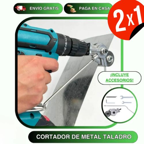 MetalCutter PRO®️Cortador de Metal Doble Cabeza para Taladro + Accesorios Gratis🔥 Lleva 2 al precio de 1🔥