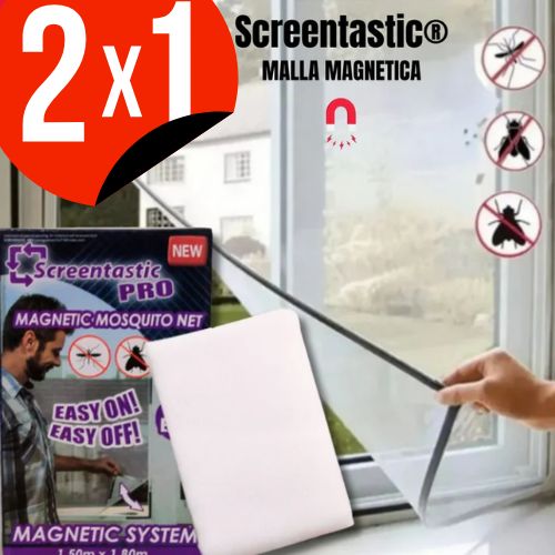 Malla  Magnética Antimoscos Screentastic® Para Ventanas y Puertas🦟Lleva 2 al precio de 1