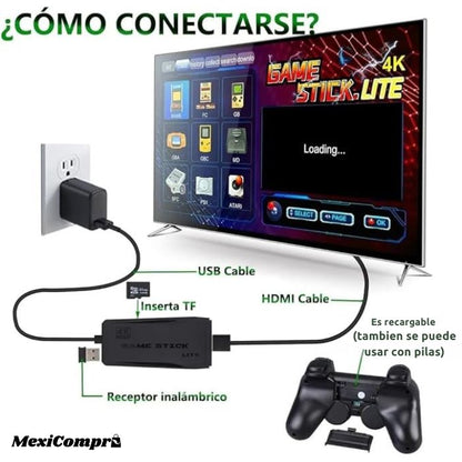 CONSOLA DE VIDEO JUEGOS PORTATIL WIRELESSPRO® 🎮+10,000 VIDEOJUEGOS🎮