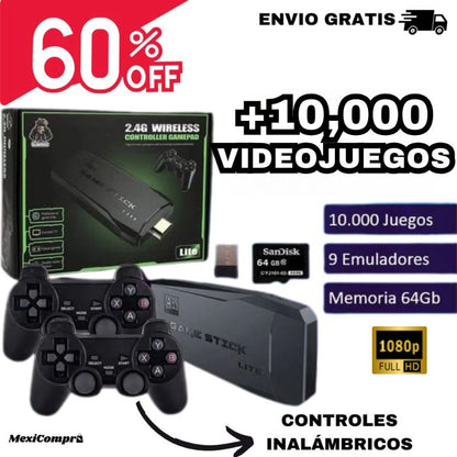 CONSOLA DE VIDEO JUEGOS PORTATIL WIRELESSPRO® 🎮+10,000 VIDEOJUEGOS🎮
