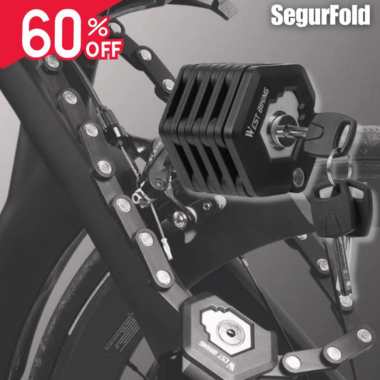 Cerradura Plegable para Bicicleta con Soporte de Montaje Seguridad Antirrobo Con 60% Descuento🚳