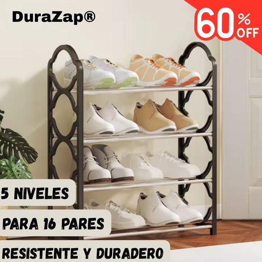 ORGANIZADOR DE METAL RESISTENTE PARA ZAPATOS CON 5 NIVELES  DuraZap® 60% DESCUENTO OFERTA🔥