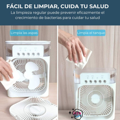 VENTILADOR ENFRIADOR DE AIRE CON HUMIFICADOR  3 EN 1 CON 60% DESCUENTO