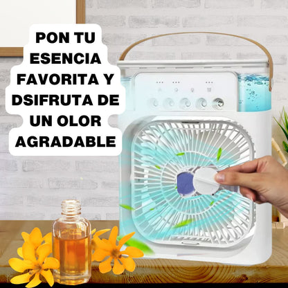 VENTILADOR ENFRIADOR DE AIRE CON HUMIFICADOR  3 EN 1 CON 60% DESCUENTO