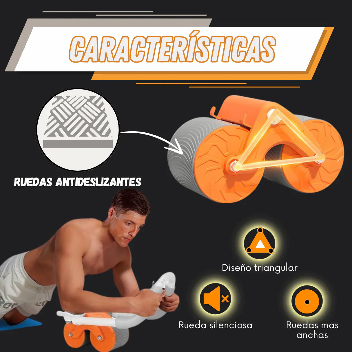 RUEDA ABDOMINAL ROLLMAX® ELIMINA ROLLITOS EN TIEMPO RECÓRD🔥OFERTA 60% DESCUENTO🔥