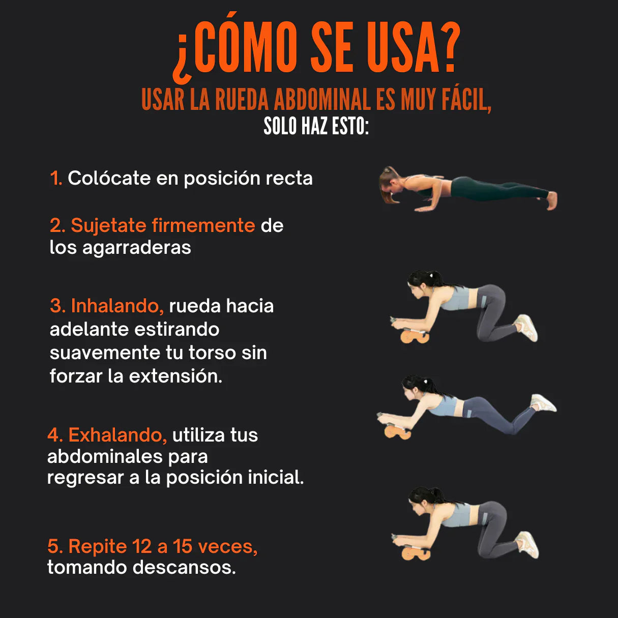 RUEDA ABDOMINAL ROLLMAX® ELIMINA ROLLITOS EN TIEMPO RECÓRD🔥OFERTA 60% DESCUENTO🔥