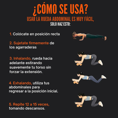 RUEDA ABDOMINAL ROLLMAX® ELIMINA ROLLITOS EN TIEMPO RECÓRD🔥OFERTA 60% DESCUENTO🔥