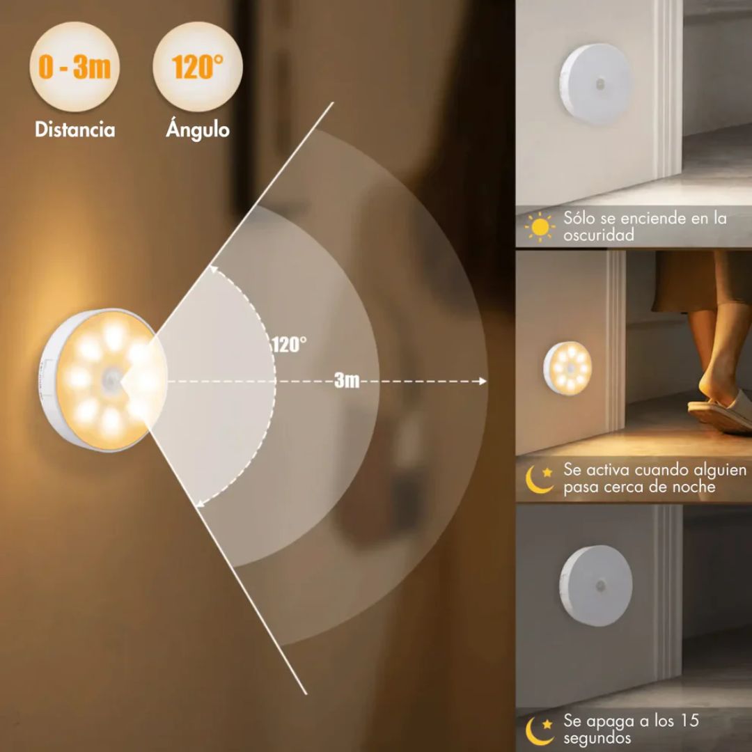 SensorLuz™ Luz Led con Sensor de Movimiento PACK DE 3 CON 60% DESCUENTO🔥