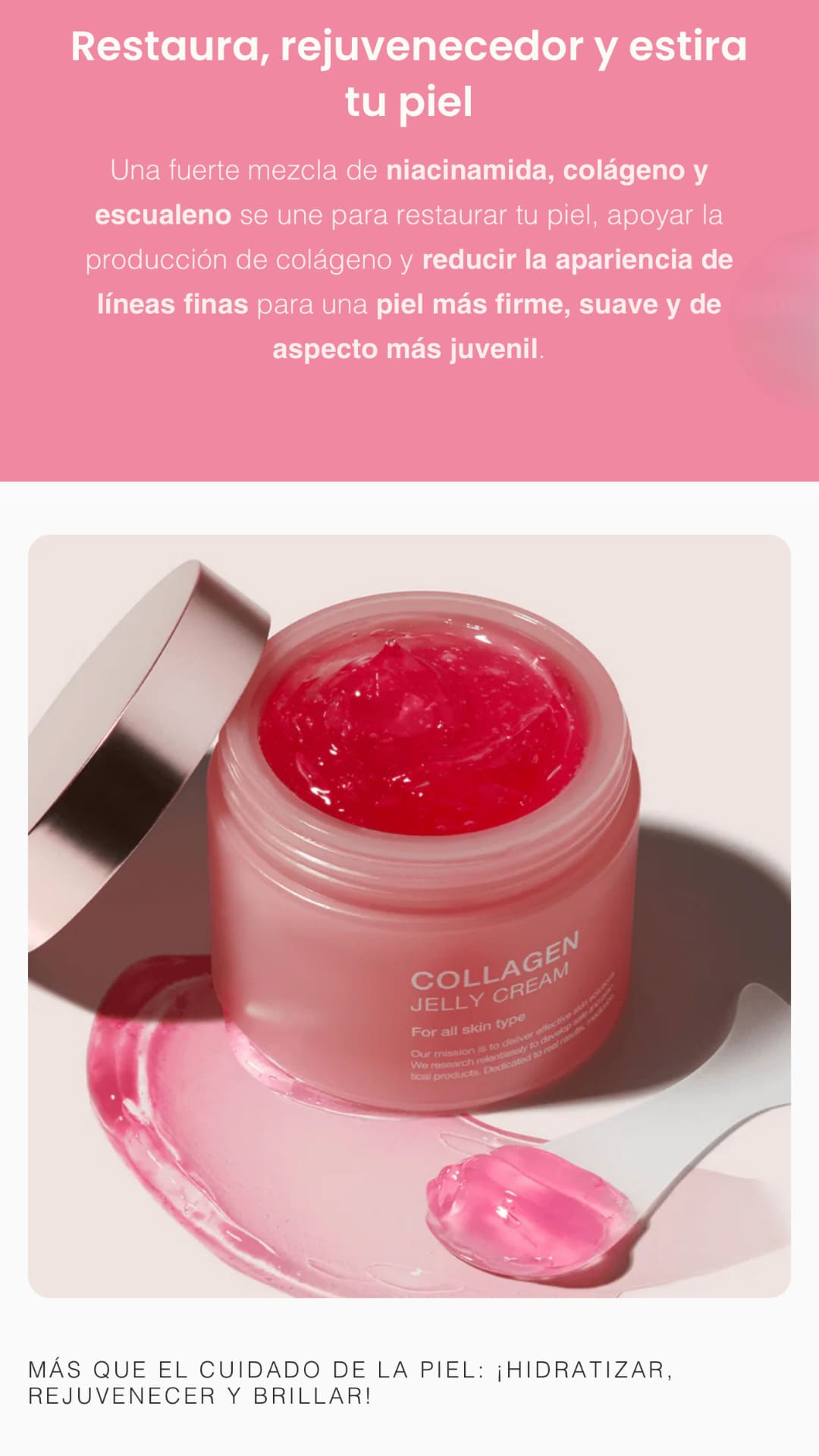 Crema Gelatina Colageno MEDICUBE® Aumenta tu brillo en la piel 🔥60% de Descuento🔥