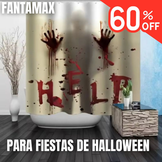 Cortina Terrorífica de Halloween con Manchas de Sangre y Manos Tenebrosas Con 60% Descuento🔥