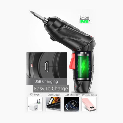DESTORNILLADOR ELECTRICO RECARGABLE PREMIUM | KIT +45 PIEZAS 💼 CON 60% DESCUENTO🔥