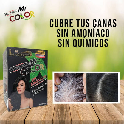 SHAMPOO CUBRE CANAS HECHO CON INGREDIENTES NATURALES COLOR NEGRO🔥HOY 2x1 🔥