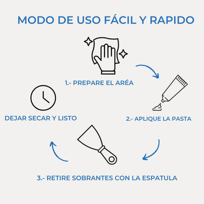 PASTA REPARADORA DE PARED DE SECADO RAPIDO MULTISUPERFICIE🔥 Y Lleva 2 al precio de 1🔥