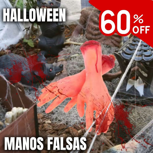 Manos de Látex Sangrientas para Halloween: Decoración Espeluznante para tu Fiesta Con 60% Descuento🔥