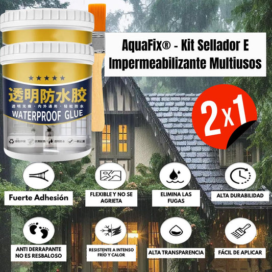 AquaFix® - Kit Sellador E Impermeabilizante Anti fugas Súper Oferta 2x1🔥