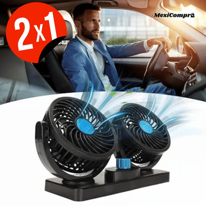 💨 CarTurboAir™ - Ventilador Portátil Doble 360°❄️ al 2x1