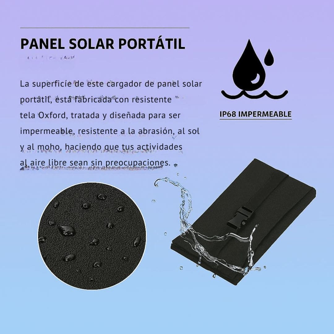 🔥Cargador Panel Solar Plegable POWERSUN® 12w Portátil Carga desde donde quieras🔥