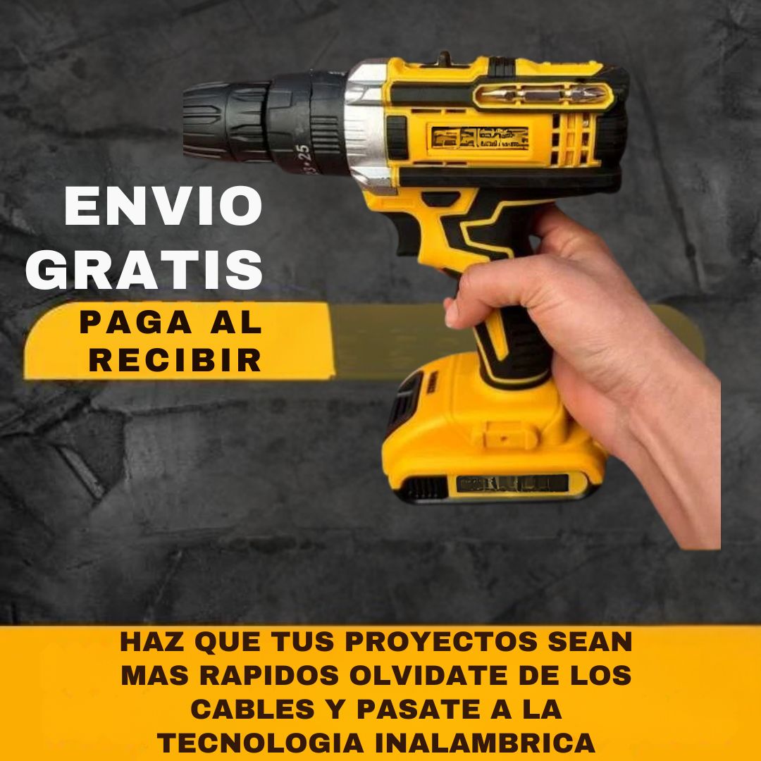 Kit Taladro Inalámbrico y Herramientas METAL PREMIUM® 118 Piezas 🔥Toda la potencia y herramientas en un solo kit🔥