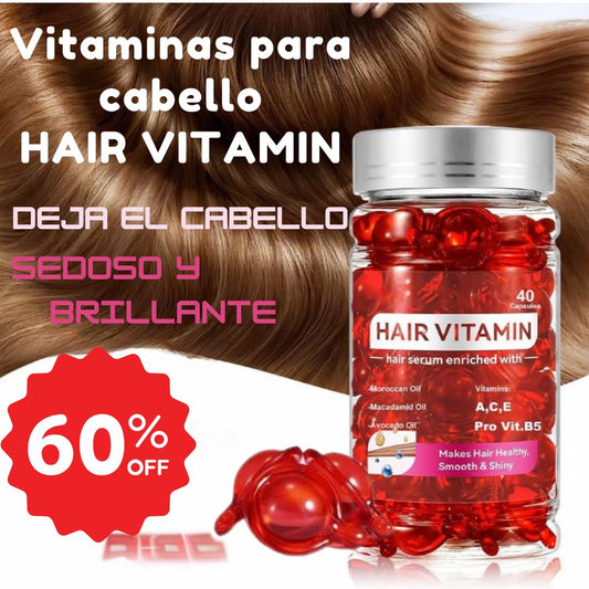 Vitaminas En Capsulas Para Cabello HAIR VITAMIN® 🔥60% de Descuento🔥