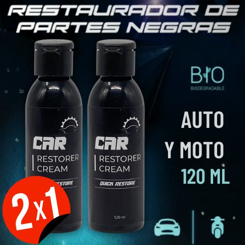 RESTAURADOR DE PARTES NEGRAS PARA AUTOS Y MOTOS CARRESTORE® - SÚPER OFERTA 2X1🔥
