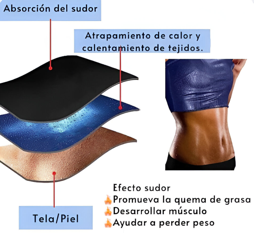 Camiseta faja Sauna reductora REDUCERPRO® ¡Quítate kilos de encima en segundos! TALLA AUTO AJUSTABLE