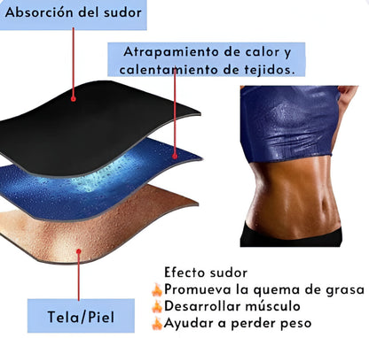 Camiseta faja Sauna reductora REDUCERPRO® ¡Quítate kilos de encima en segundos! TALLA AUTO AJUSTABLE
