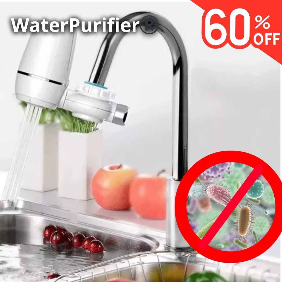 Desinfecta tus comidas WaterPurifier®️ Dispositivo de limpieza para grifos Con 60% Descuento🔥