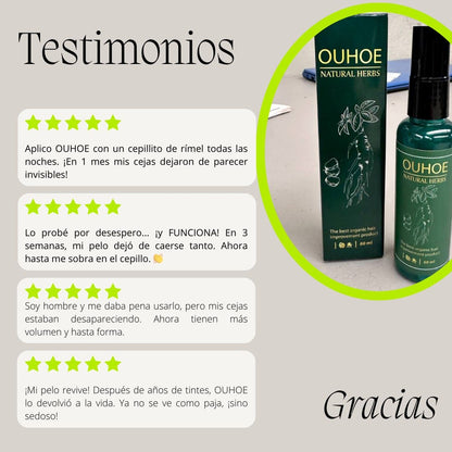 Spray Para Crecimiento De Cabello y Bello Rápido OUHOE® ORIGINAL 🔥Lleva 2 y paga 1🔥.